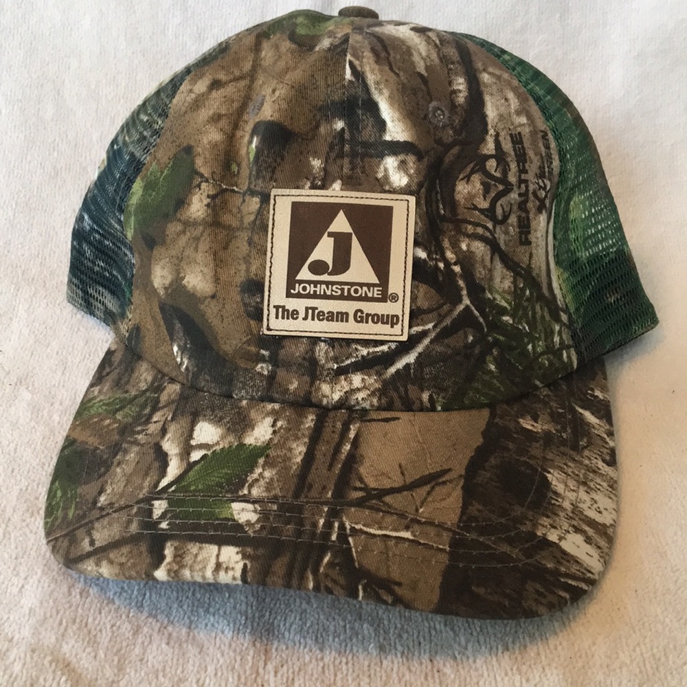 The Jteam group Johnstone Realtree Camo SnapBack hat camouflage mesh back cap